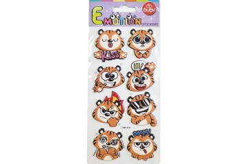 Bu-Bu Emotıons Puffy Stickers Tıgers 9x21 BUBU-SWP-1706