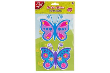 Bu-Bu Eva Sticker 3D Büyük 12 Li (ST039/......044)