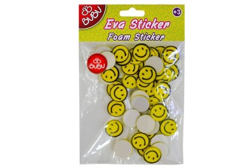 Bu-Bu Eva Sticker Gülen Yüz Küçük 12 Li Pvc BUBU-STS029