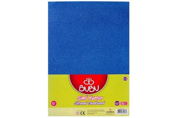Bu-Bu Fon Kartonu Simli 50x70 Mavi 10 LU BUBU-FK0009