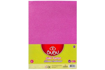 Bu-Bu Fon Kartonu Simli 50x70 Pembe 10 LU BUBU-FK0011