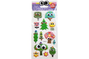 Bu-Bu Googly Eyes Puffy Sticker Ağaçlar 9x21 BUBU-SWP-2606