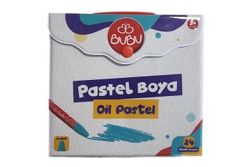Bu-Bu Pastel Boya 24 Renk Çantalı PVC BUBU-PAS003