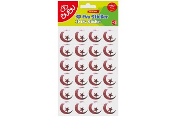 Bu-Bu Simli Eva Sticker Yvr.Türk Bayrağı BUBU-STS048