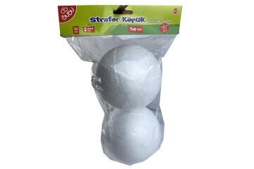 Bu-Bu Strafor Köpük Top 12 CM 2 Parça BUBU-KP0007