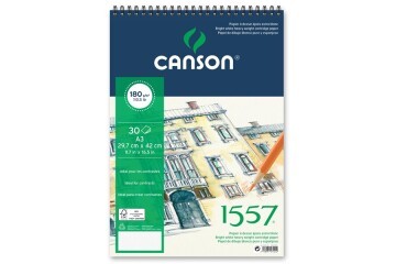 Canson 1557 Resim Ve Çizim Blok 180 GR A4 20 YP Üstten Spiralli