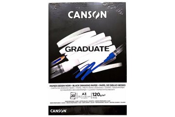 Canson Çizim Bloğu Graduate Cangrad Siyah 20 Syf A3 120 GR
