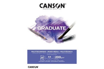 Canson Çizim Bloğu Graduate Mıx Medıa Beyaz 20 Syf A4 200 GR