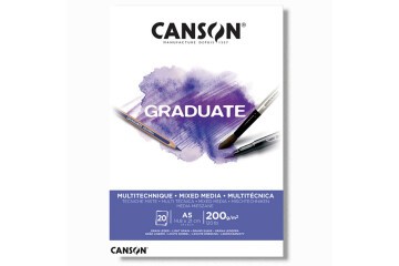 Canson Çizim Bloğu Graduate Mıx Medıa Beyaz 20 Syf A5 200 GR