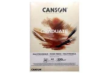 Canson Çizim Bloğu Graduate Mıx Medıa Natural 30 Syf A3 220 GR