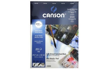 Canson Fınface Resim Blokları 200 GR A3 20 YP Üstten Spriraali