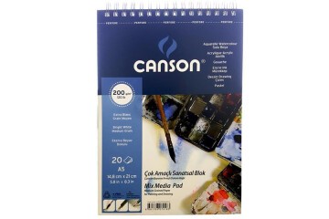 Canson Fınface Resim Blokları 200 GR A5 20 YP Üstten Spriralli