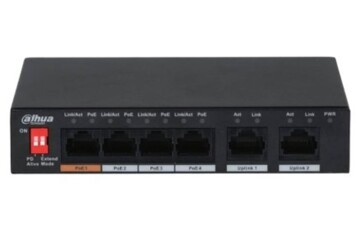 Dahua PFS3006-4ET-60 6 Port 10-100 (4 Poe + 2fe Uplınk Toplam 60W Poe)