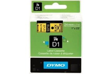 Dymo D1 Yedek Şerit 24 mm X 7 Metre Sarı-Siyah (53718)