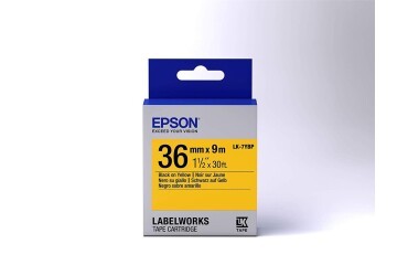 Epson LK-7YBP Pastel Sarı Üzeri Siyah 36mm 9Metre