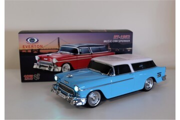 EVERTON RT-1952 Turkuaz Arabalı  Bluetooth Fm-Usb-Tf-Aux Şarjlı Nostaljik Radyo