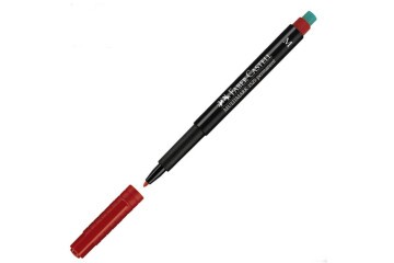 Faber-Castell Asetat Kalemi Permanent M Seri Kırmızı 15 25 21