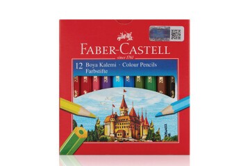 Faber-Castell Karton Kutu Kuruboya kalemi 12 Renk Yarım Boy