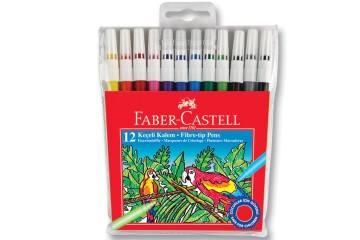Faber-Castell Keçeli Boya Kalemi Yıkanabilir 12 Renk 5067155130
