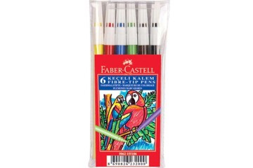 Faber-Castell Keçeli Boya Kalemi Yıkanabilir 6 Renk 5067 155106