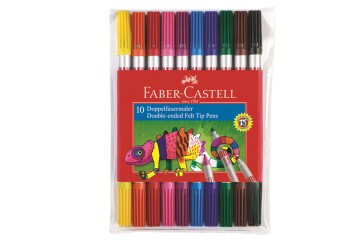 Faber-Castell Keçeli Kalem Çift Taraflı 10 Renk 15 11 10