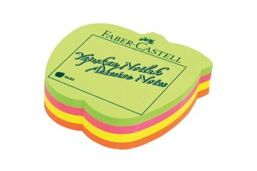 Faber-Castell Yapışkanlı Not Kağıdı Elma Şekilli 70x70 4 Renk 583039