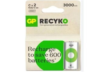 Gp 3000 mAh Orta Boy Şarjlı Pil 2 li  Paket C Boy GP300CHCBMTR-2EB2