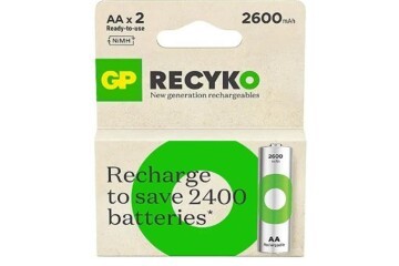 GP AA 2600 mAh Şarjlı Kalem Pil 2li Paket GP270AAHCEMTR-2GB