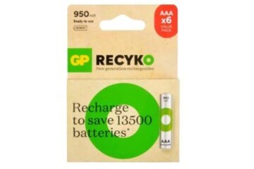 GP AAA 950 mAh Şarjlı İnce Kalem Pil 4+2li Paket GP100AAAHCE4-2BB