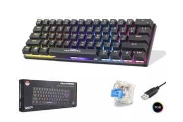 Hadron G509B Siyah Mekanik Gaming Mini Klavye Blue Switch RGB
