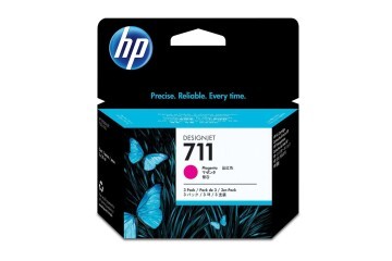 HP 711 Magenta Kırmızı 29ML 3lü Plotter Kartuş Seti CZ135A