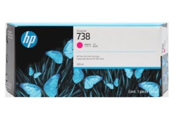 HP 738 Magenta Kırmızı 300ML Plotter Kartuşu 676M7A