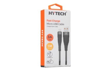 Hytech HY-X225 3A Micro Usb 1m Gri Data + Sarj Kablosu