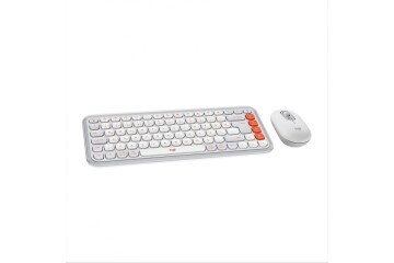 Logitech Pop Icon Combo 920-013076 Beyaz Kablosuz Klavye Mouse Seti