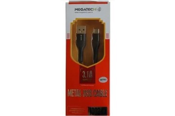 Megatech 3.1A A Örgülü Serisi Micro Data Kablosu Siyah