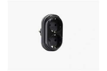 Mutlusan 2Lİ Topraklı Fiş-priz Düz Tip Siyah (001 170 033006 00 11) Standart