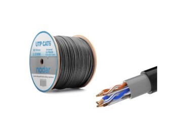 Nodar Nd2001 Utp Cat6 Dışmekan Kablo 23Awg Çift Pvc 4P- 1-0.57Mm Cca 305mt Siyah