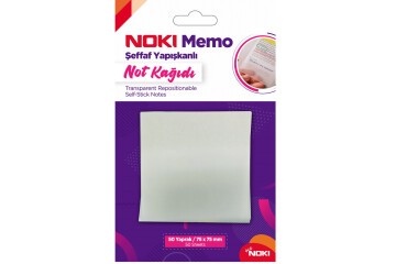 Noki Yapışkanlı Not Kağıdı Memo 50 YP 75x75 Şeffaf  12300