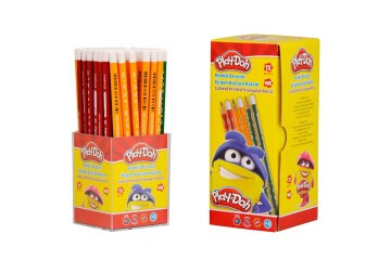 Play-Doh Kurşun Kalem Renkli Üçgen 72 Li Stand PLAY-KK006