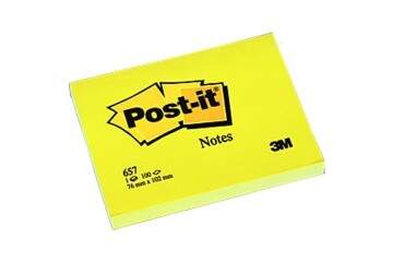 Post-it Yapışkanlı Not Kağıdı 100 YP 76x102 Sarı 657