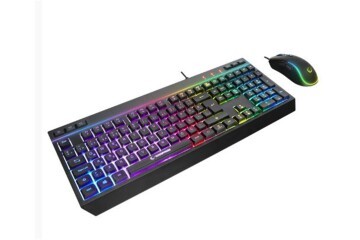Rampage KM-R57  Siyah RGB Aydınlatmalı Q Oyuncu Multmedia Klavye ve 12800 DPI Mouse Gaming Set