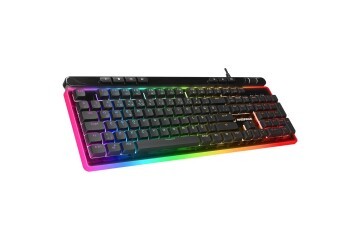 Rampage SHINE K14 Siyah USB RGB Backlight Membrane Gaming Oyuncu Klavye