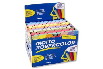 Robercolor Tebeşir Yuvarlak Tozsuz 100 LÜ Karışık Renk 539000