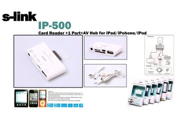 S-link IP-500 ipod-iphone-ipad 5in1 av+Kamera Kablosu
