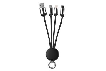 S-link SL-CP110 20cm 2A MicroUSB+Lightning+TypeC 3 in 1 LED Logolu Şarj Kablosu