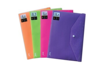 Sensho Çıtçıtlı Dosya Desenli A4 Yeşil