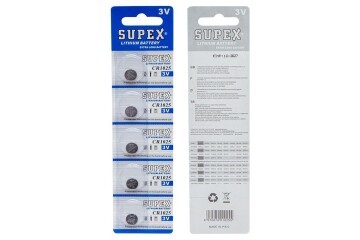 Supex CR1616 3V Lityum 5 li Paket Pil
