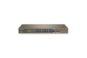Tenda TEG1024F 24 Port 10-100-1000 Mbps + 2 Port SFP Switch Çelik Kasa Rack Mount