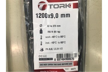 Tork TRK-1200-90B Siyah 100lü Kablo Bağı