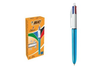 Bic Tükenmez Kalem Shıne 4 Colours Mavi Gövde 12 Lİ 949896